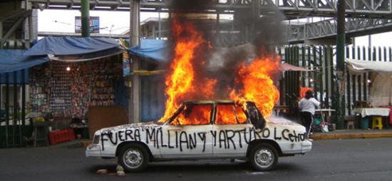 Huelga politica nacional y paro en el oriente del DF por la AMOS