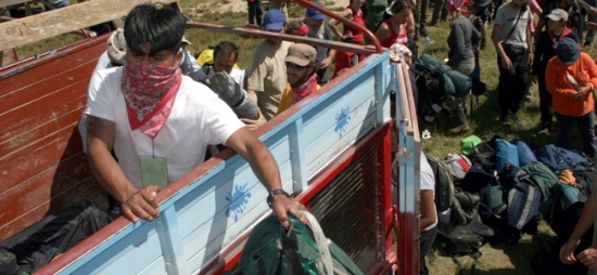 Visita de la caravana a la Finca Santa Rita, comunidad de Juan Diego, y la comunidad de San Rafael.