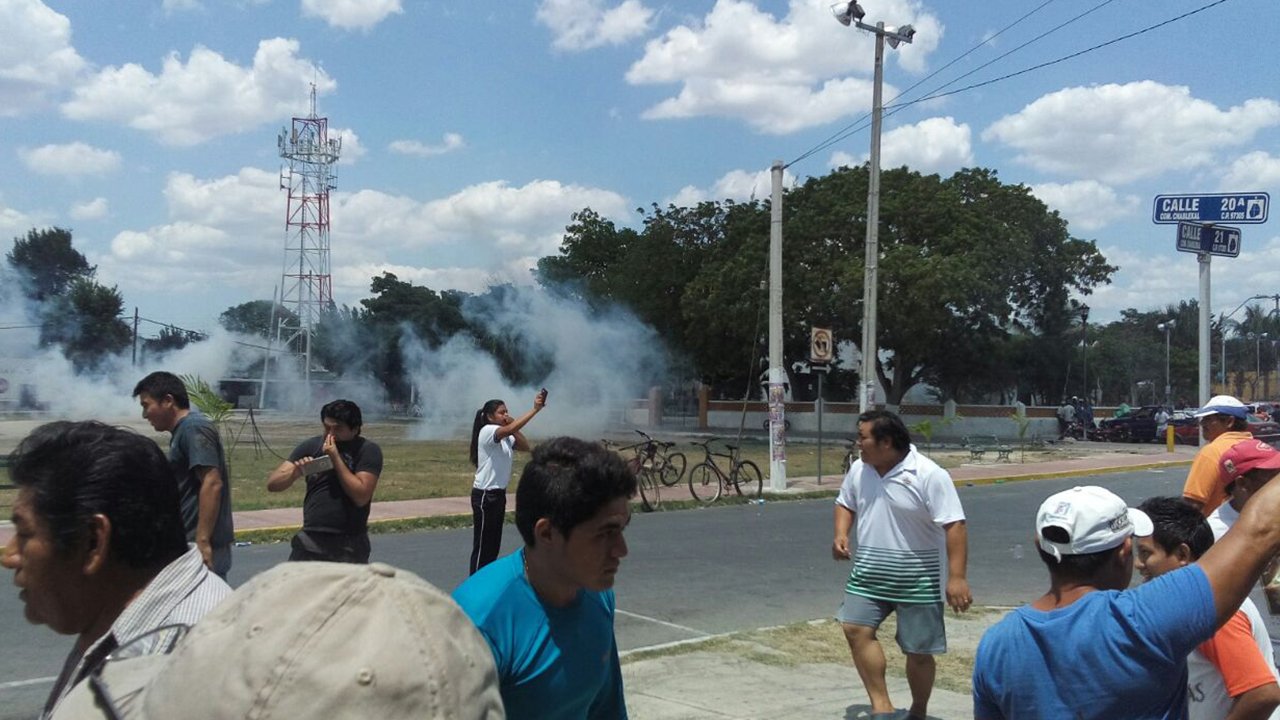Yucatán: Tras intento de desalojo, policía estatal agrede a pobladores de Chablekal