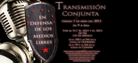 Transmisi&oacute;n conjunta en defensa de las Radios Libres&rlm;
