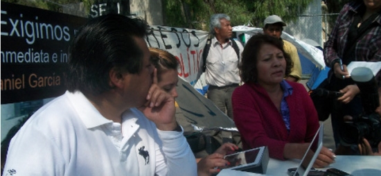 Rueda de prensa en el Plantón Reclusorio Norte/ 1DMX
