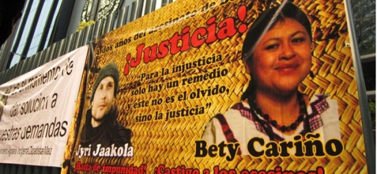 Pronunciamiento de la RvsR a dos años de los asesinatos de Bety Cariño y Jyri Jaakkola