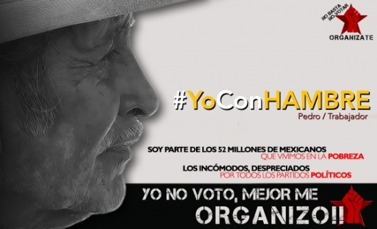 No Basta No Votar, Organ&iacute;zate. Grafica