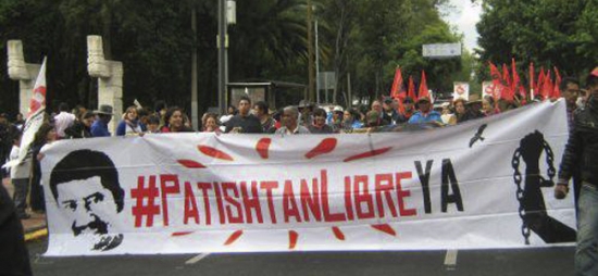 Marcha por la pronta liberación de Alberto Patishtán en el DF