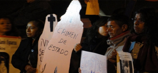 Reprimen Protesta contra la Guerra de Calderon en Ciudad Juarez.