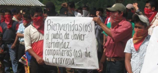 Visita de la caravana a Javier Hernández