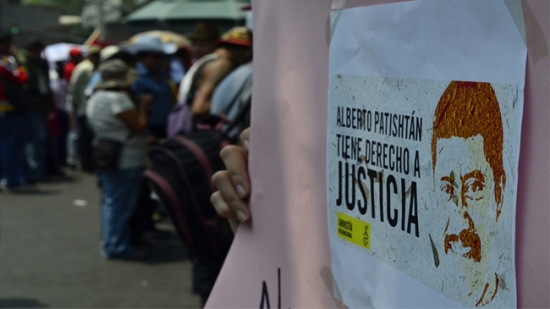 Mitin frente a la Judicatura Federal por la libertad de Alberto Patishtán