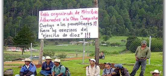 Agresión paramilitar contra plantón de La Otra Campaña en Mitzitón