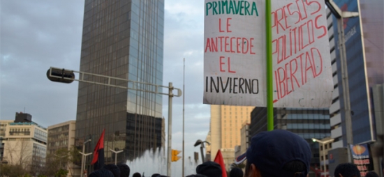 Faltan 14. Marchan por su libertad en el DF 12 de diciembre
