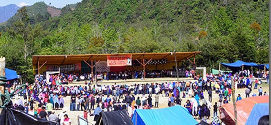 La caravana nacional e internacional visita el caracol de Oventik