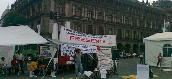 Trabajadores del GDF y su huelaga de hambre