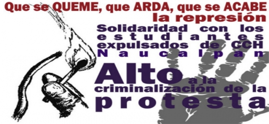 Comunicado de denuncia y solidaridad con lxs estudiantes expulsados de CCH Naucalpan